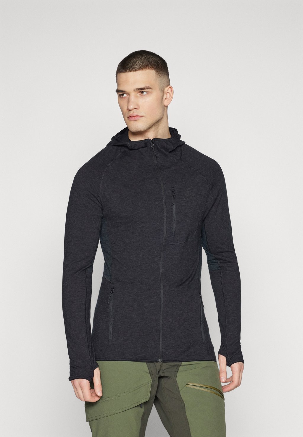 

Куртка для тренировок MID LAYER HOODY FULL ZIP ASCENT MICRO ODLO, цвет black