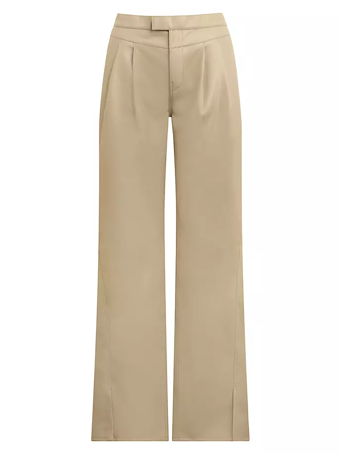 Широкие брюки Rosie из веганской кожи Hudson Jeans, цвет chinchilla