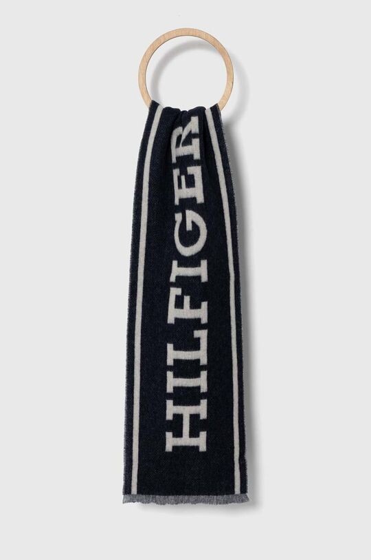 

Шерстяной шарф Tommy Hilfiger, темно-синий