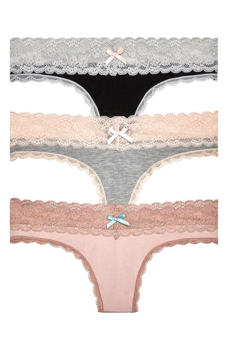 

Кружевные стринги из 3 пар HONEYDEW INTIMATES