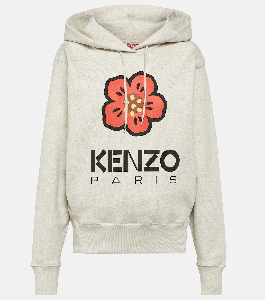 

Худи из хлопкового джерси с логотипом KENZO, серый