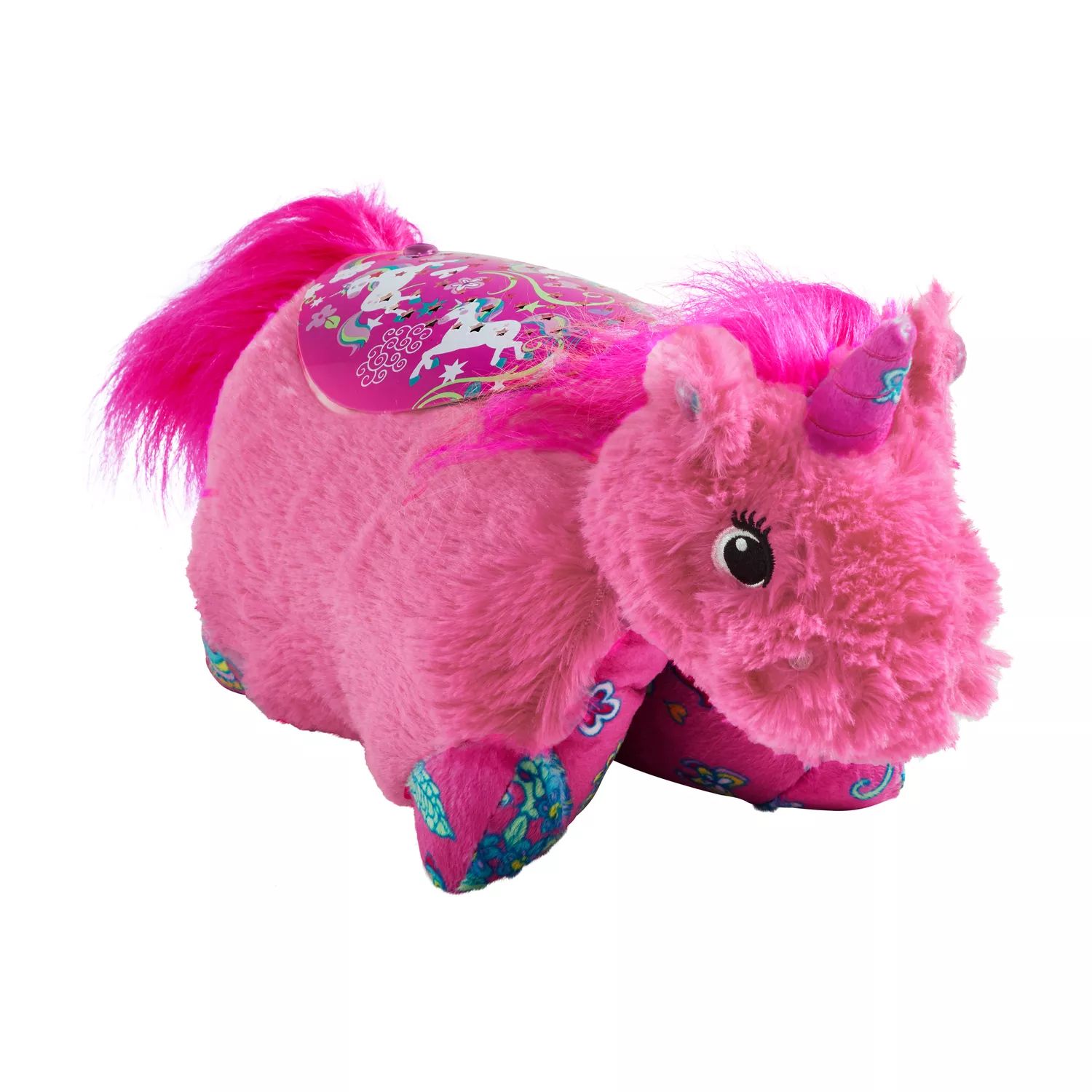 цена Подушка для домашних животных Красочный розовый единорог Plush Sleeptime Lite Pillow Pets