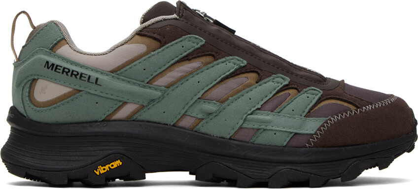 

Коричневые и зеленые кроссовки Moab Speed ​​Zip GTX Merrell 1TRL