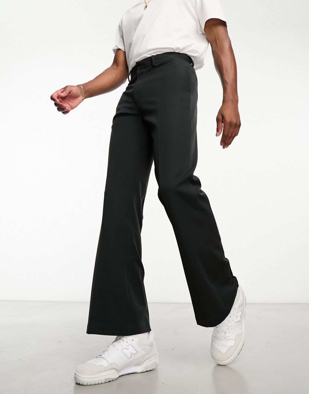 

Черные брюки-клеш ASOS DESIGN