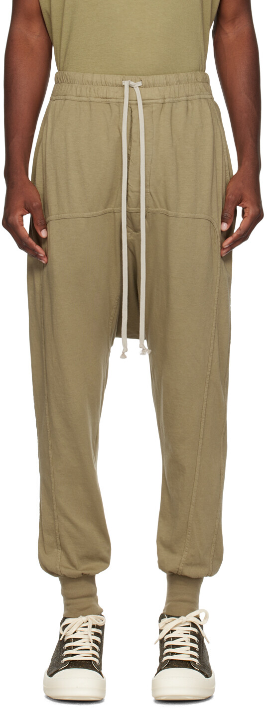

Свободные спортивные штаны цвета хаки Rick Owens DRKSHDW
