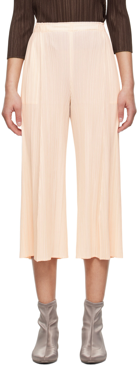 

Розовые брюки нежного цвета Pleats Please Issey Miyake