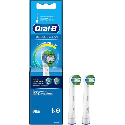 Сменные насадки Oral-B Precision Clean с технологией CleanMaximiser, 2 шт. Зеленый Желтый 9 насадок precision clean с технологией cleanmaximiser oral b