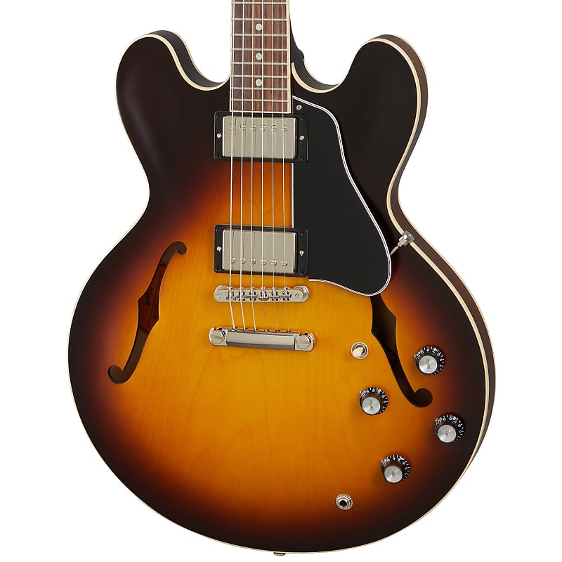 Электрогитара Gibson ES-335 Satin Semi-Hollow Guitar - Satin Vintage Burst
