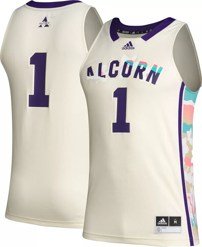 

Мужская белая баскетбольная майка Adidas Alcorn State Braves #1
