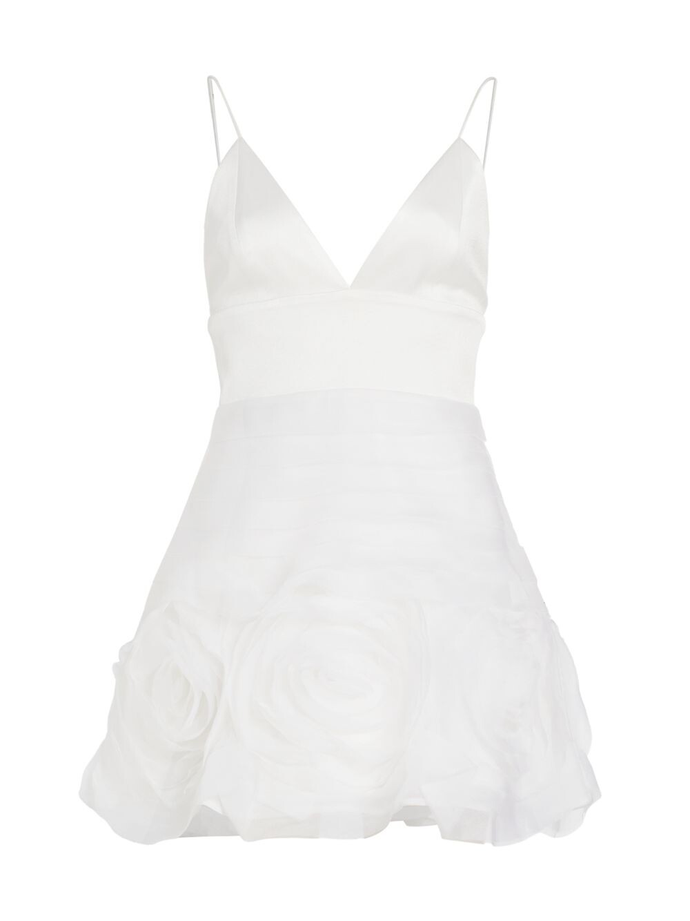 

Шелковое мини-платье Kemberly Rosette Alice + Olivia, белый