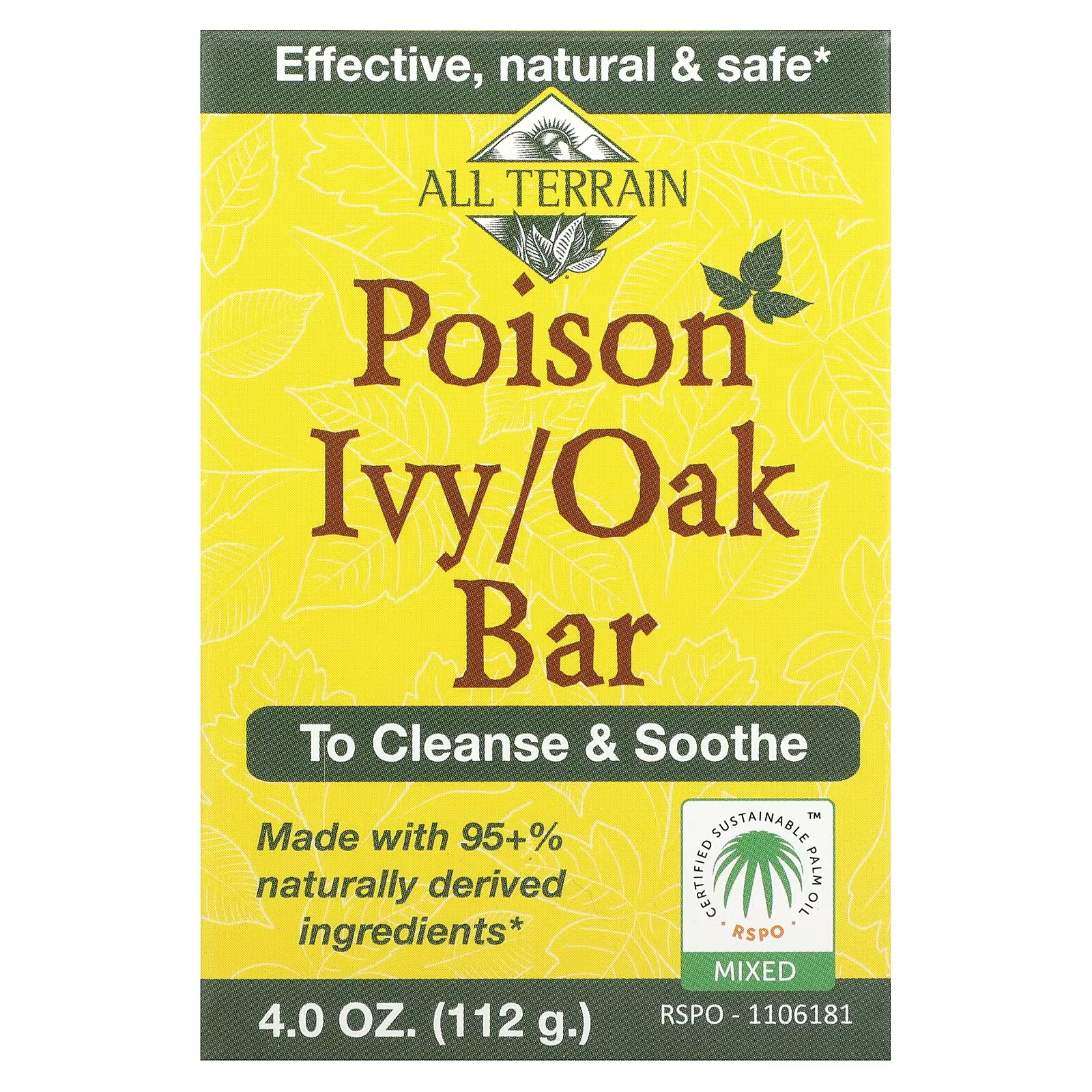 Батончик All Terrain Poison Ivy/Oak, 4 унции (112 г) о2 натуральные продукты масло