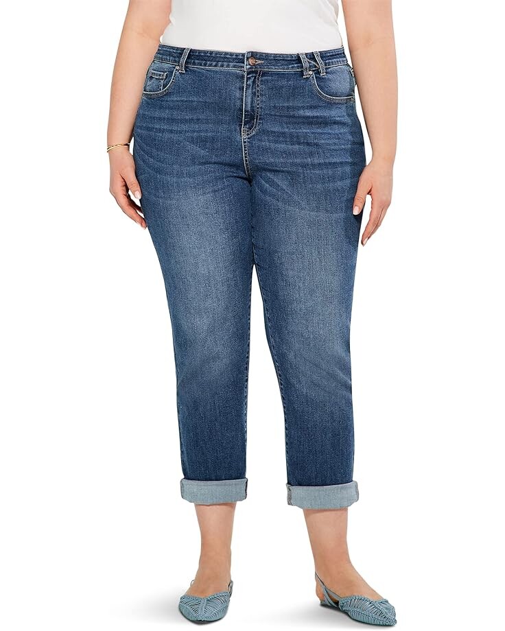

Джинсы NIC+ZOE Plus Size Mid-Rise Girlfriend Jeans, цвет Atlantic