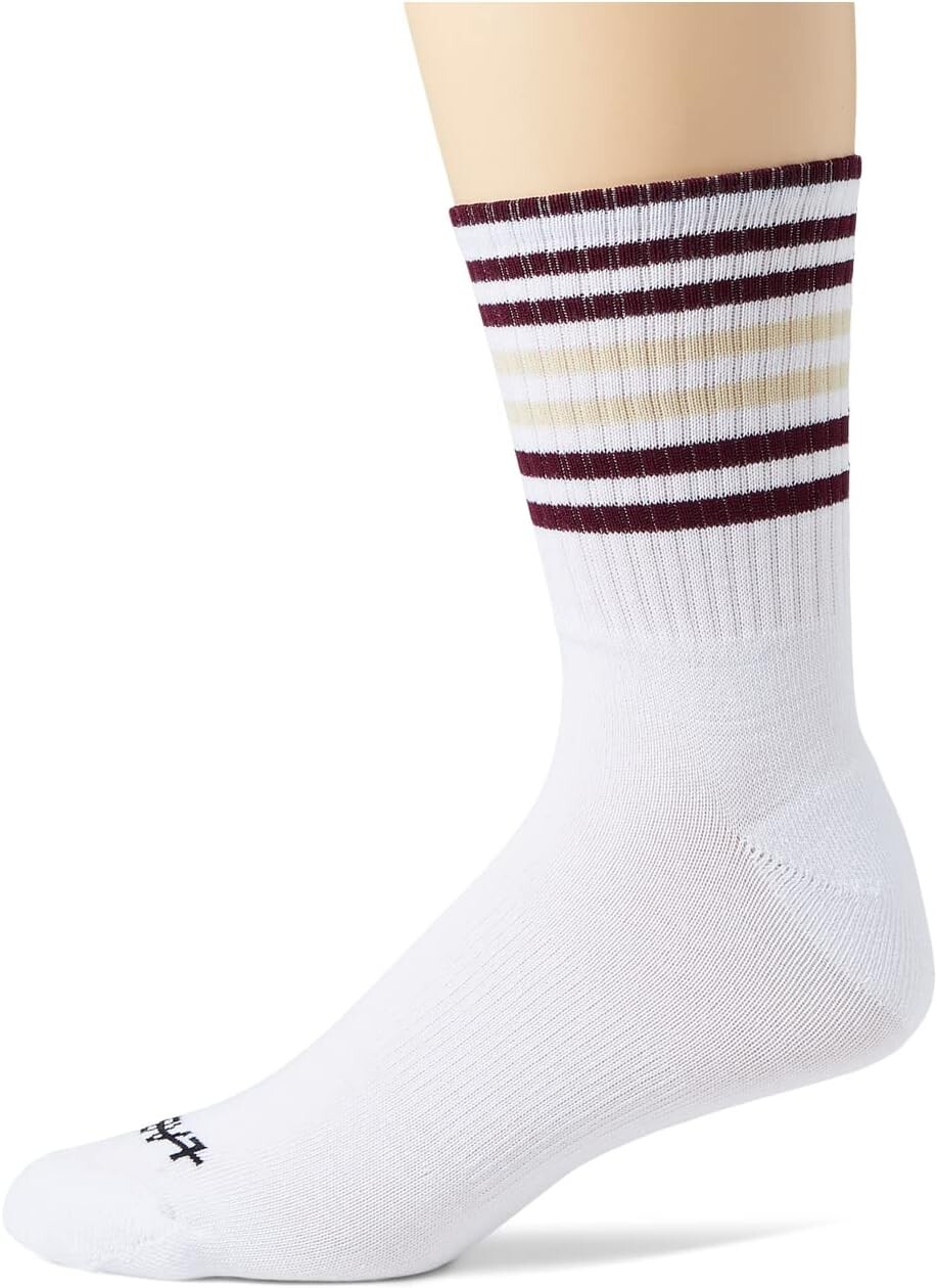 

Носки в суперполоску Go-To LABEL, цвет White/Burgundy/Putty