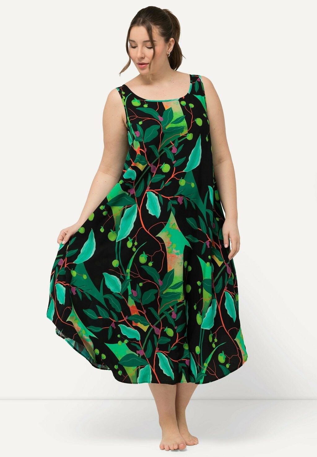 

Дневное платье TROPICAL LEAF PRINT Ulla Popken, черный