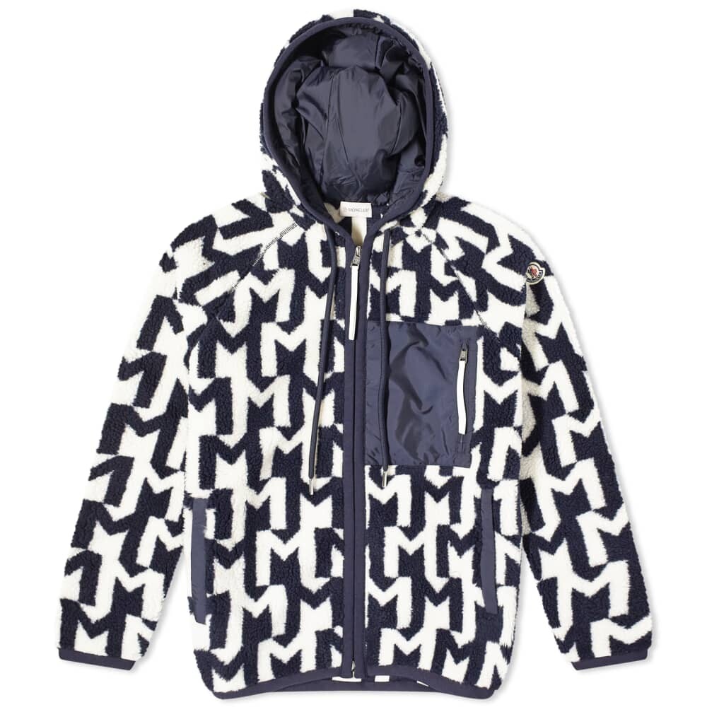 

Moncler Дубленка с монограммой, белый
