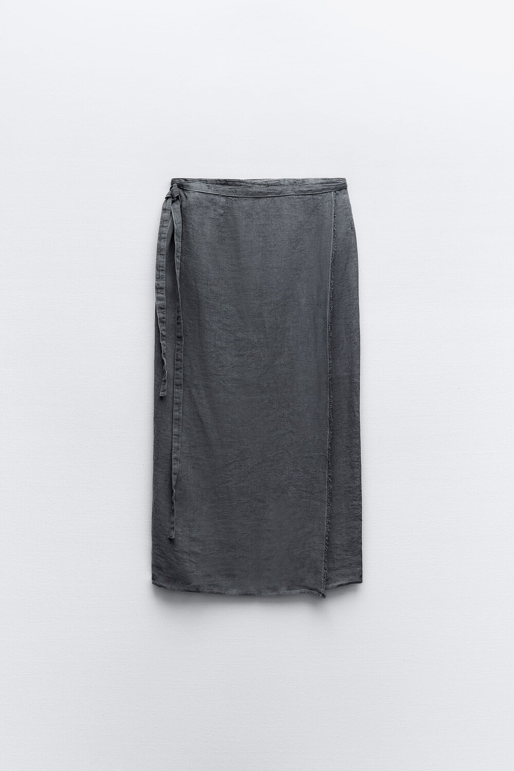 

Юбка из льна Zara, серый