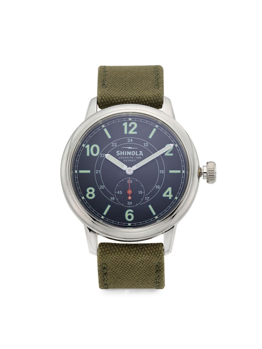 

Часы с хронографом Traveller с парусиновым ремешком Shinola, черный