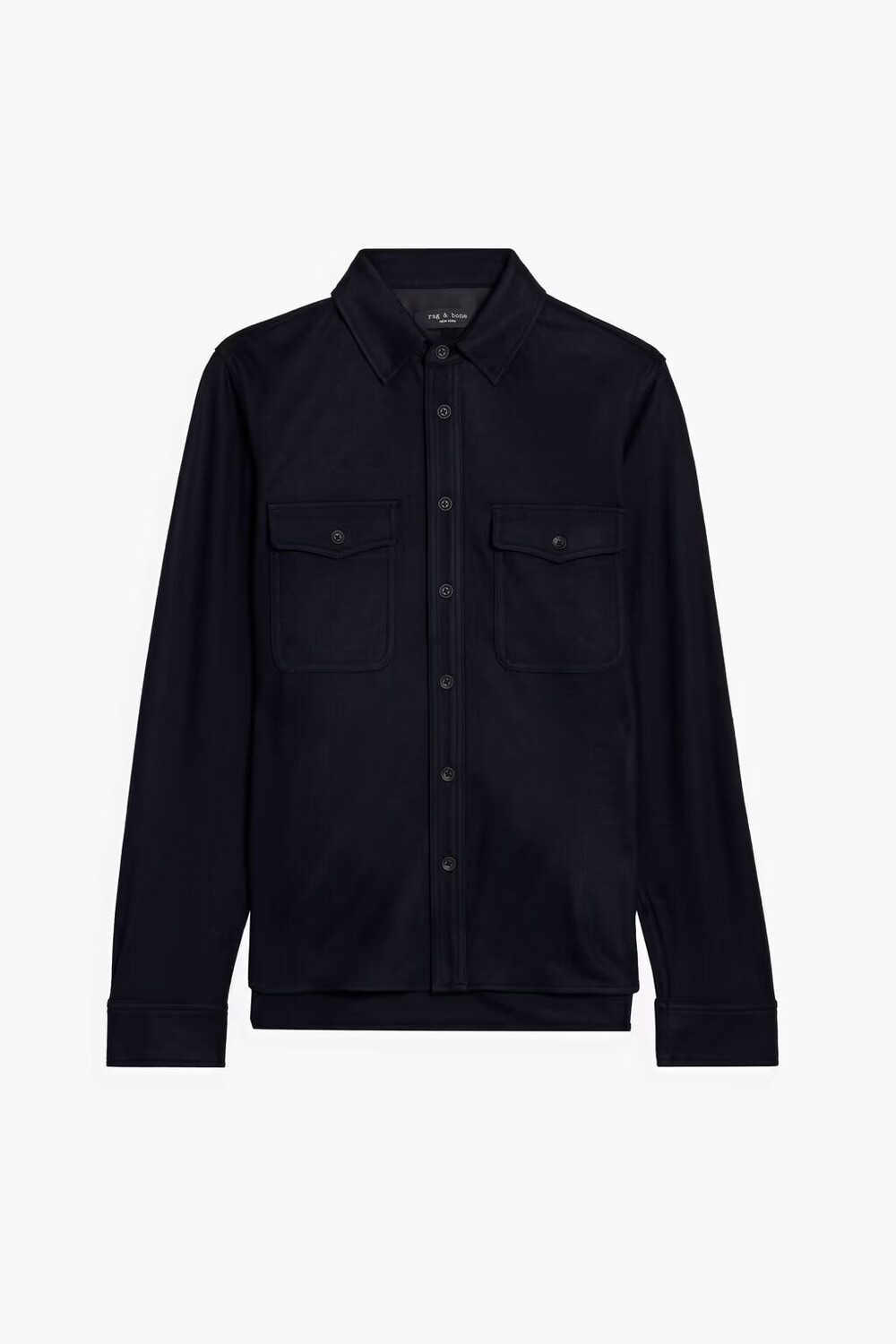 

Рубашка из меланжевой шерсти Rag & Bone, темно-синий