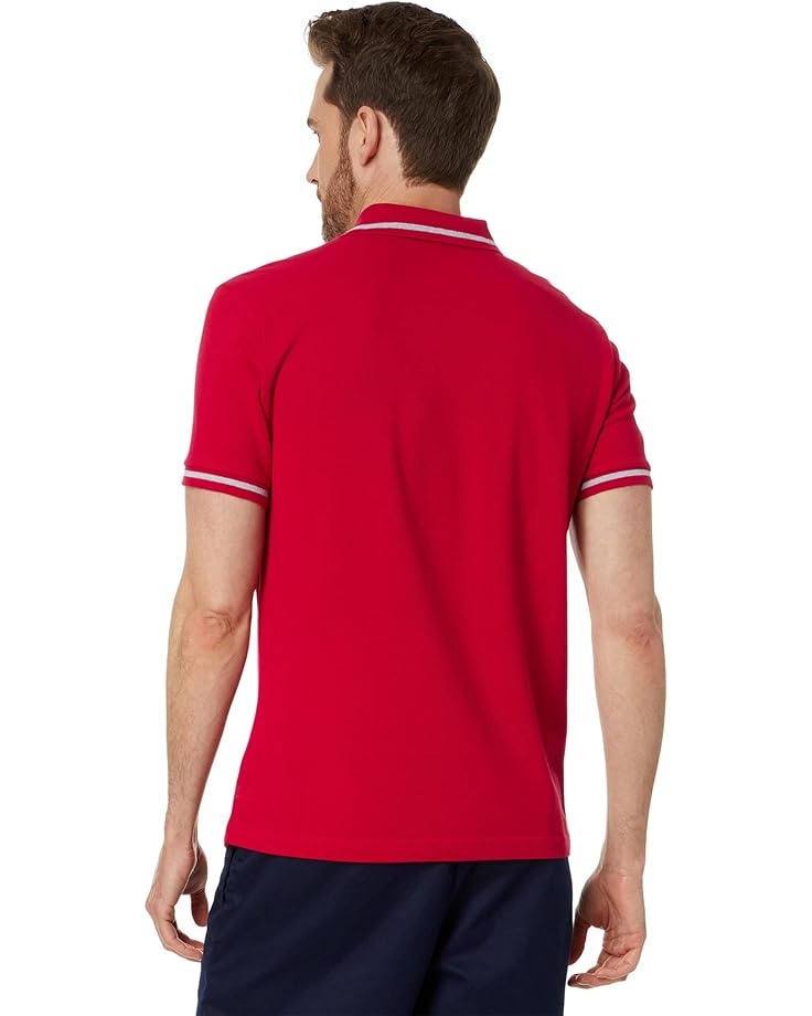 

Поло U.S. POLO ASSN. Slim Fit Curved Piecing Pique Knit Polo, цвет Engine Red