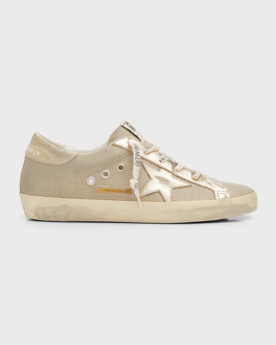

Низкие кроссовки Superstar с металлической сеткой Golden Goose