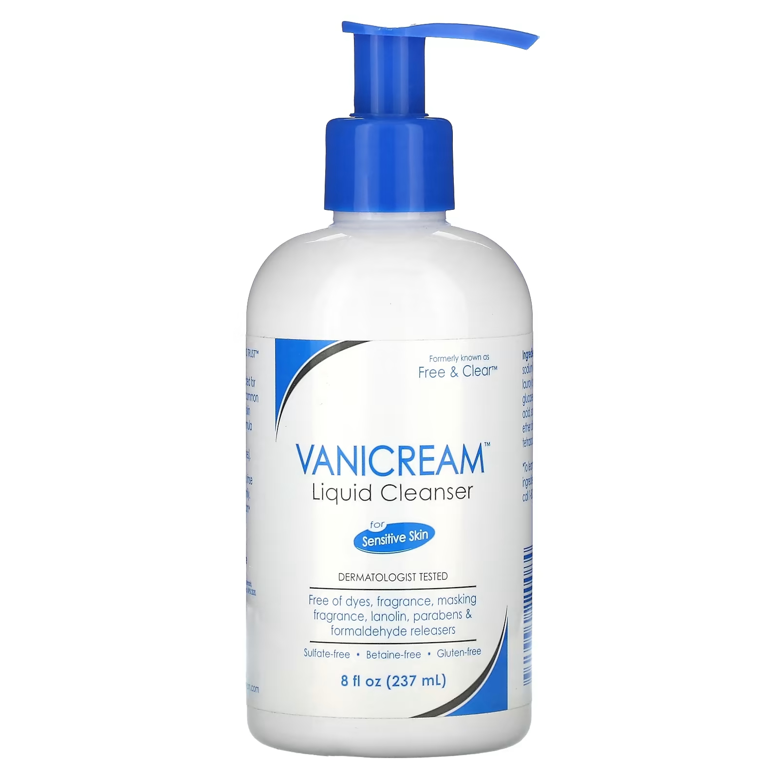 Жидкое очищающее средство Vanicream для чувствительной кожи, 8 жидких унций (237 мл) фотографии