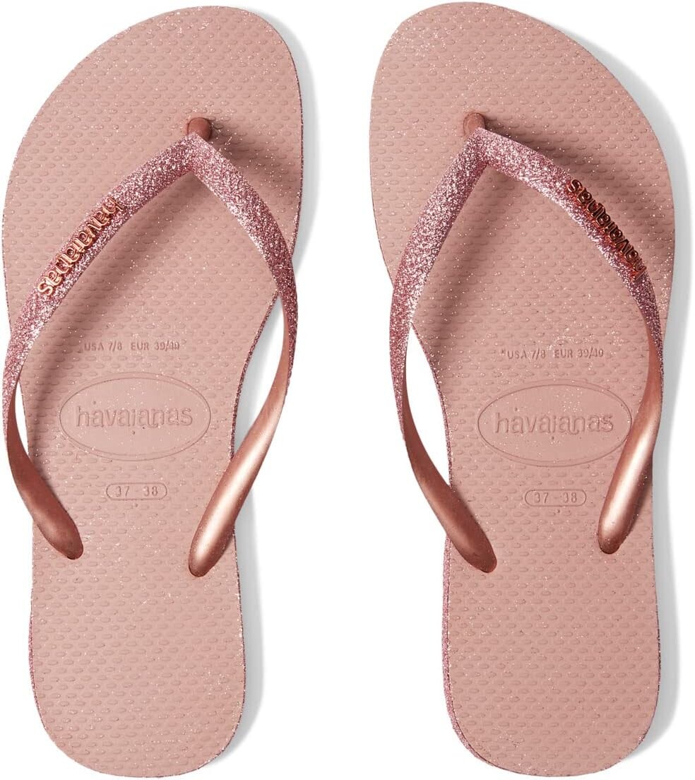 

Шлепанцы Slim Sparkle II Flip Flop Sandal Havaianas, цвет Crocus Rose/Golden Blush