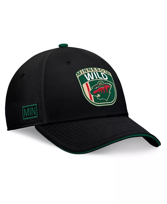 

Черная мужская гибкая кепка Minnesota Wild 2024 NHL Draft Fanatics, черный