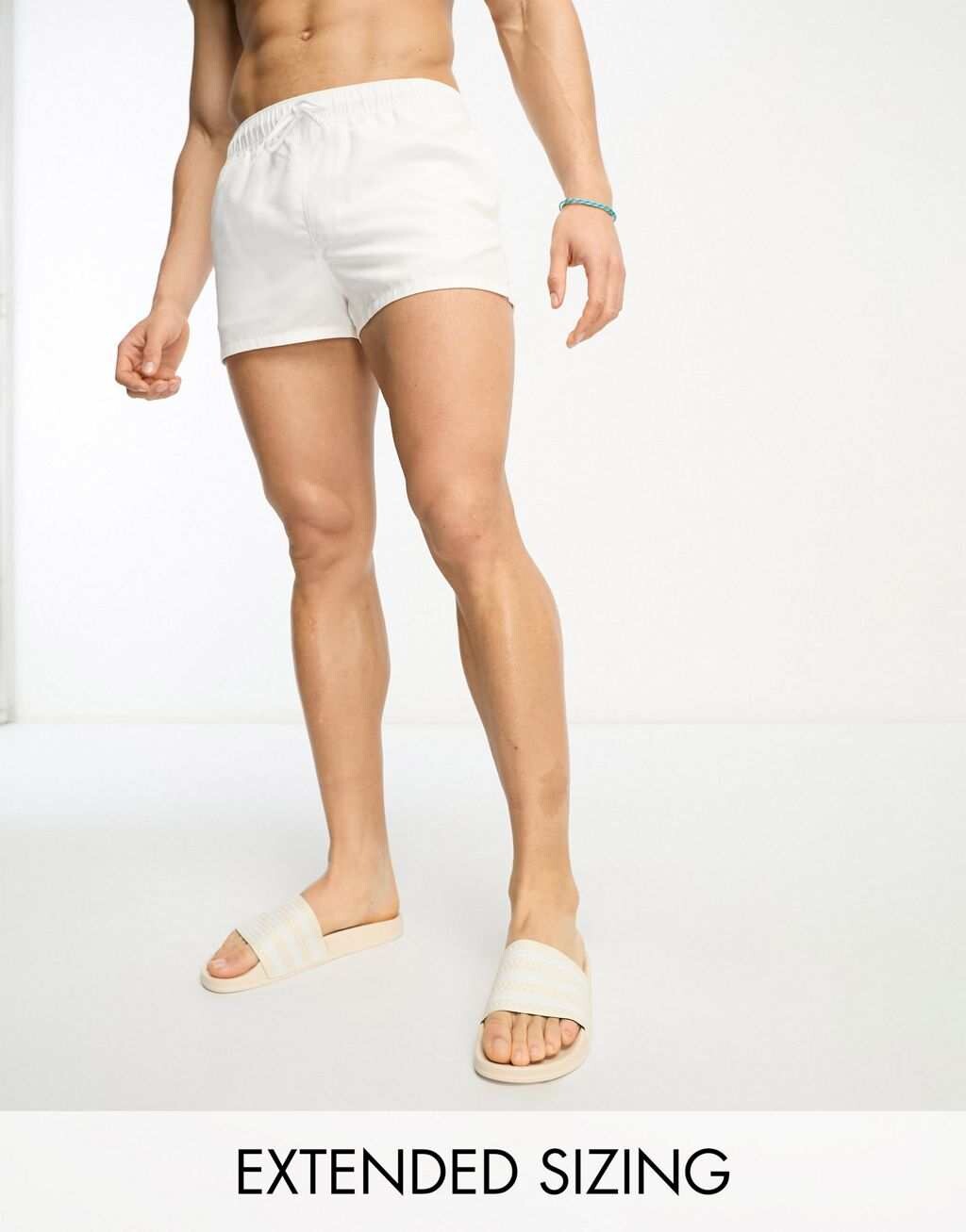 

Суперкороткие белые шорты для плавания ASOS DESIGN