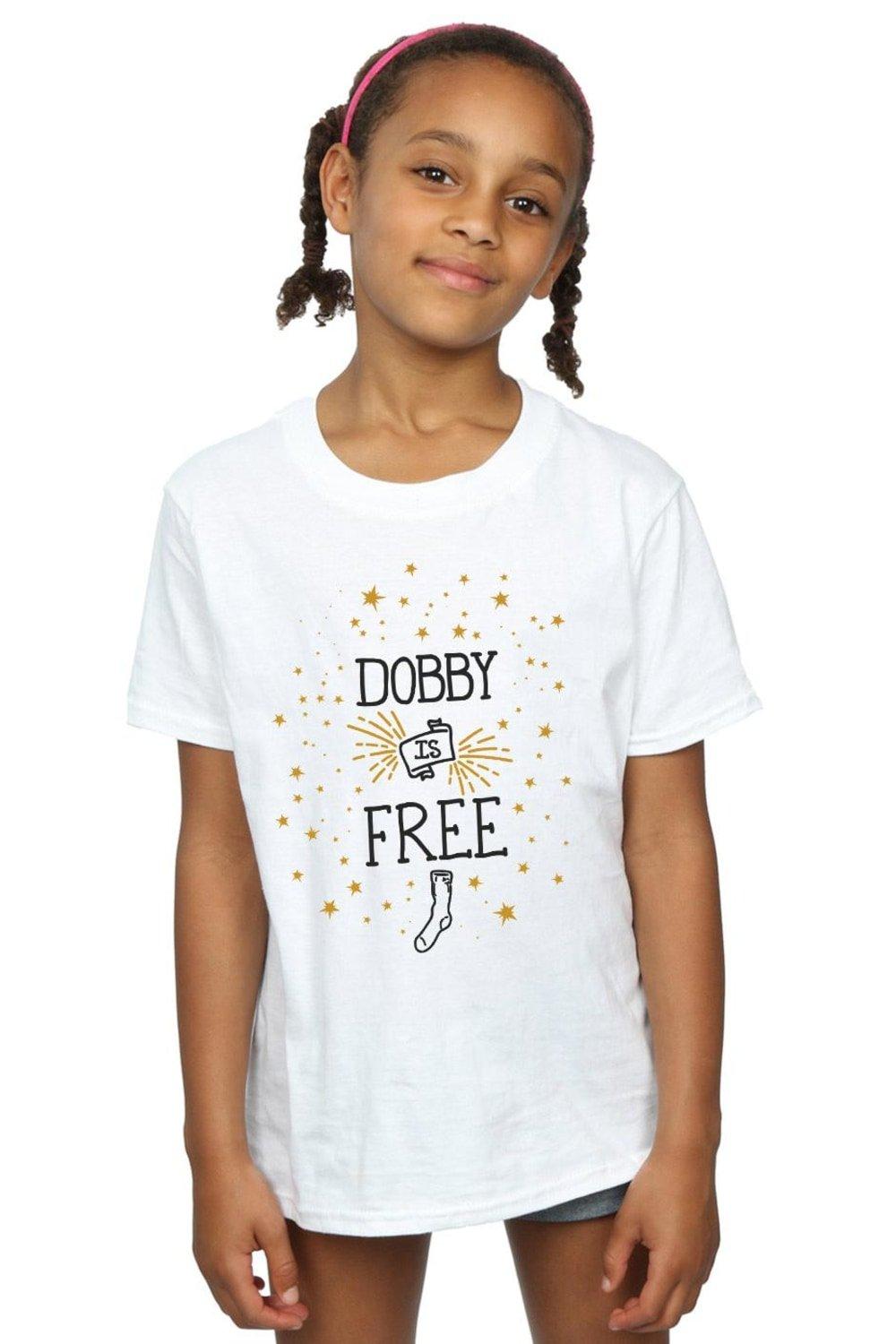 Хлопковая футболка Dobby Is Free Harry Potter, белый сумка шоппер harry potter dobby is free