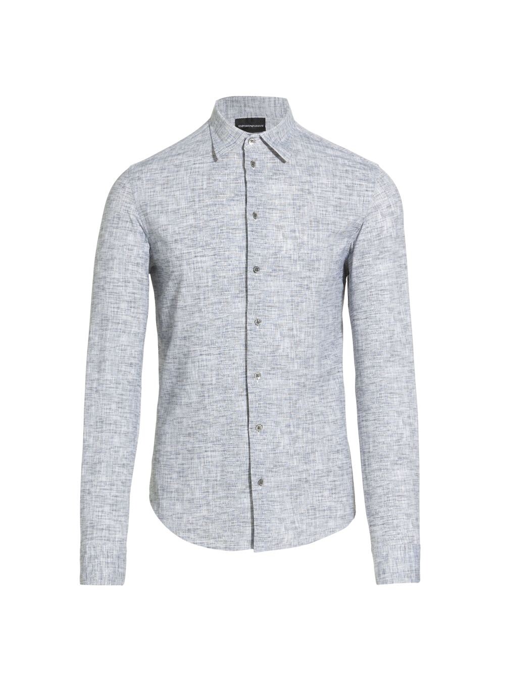 

Рубашка из меланжевого джерси стрейч Emporio Armani, серый