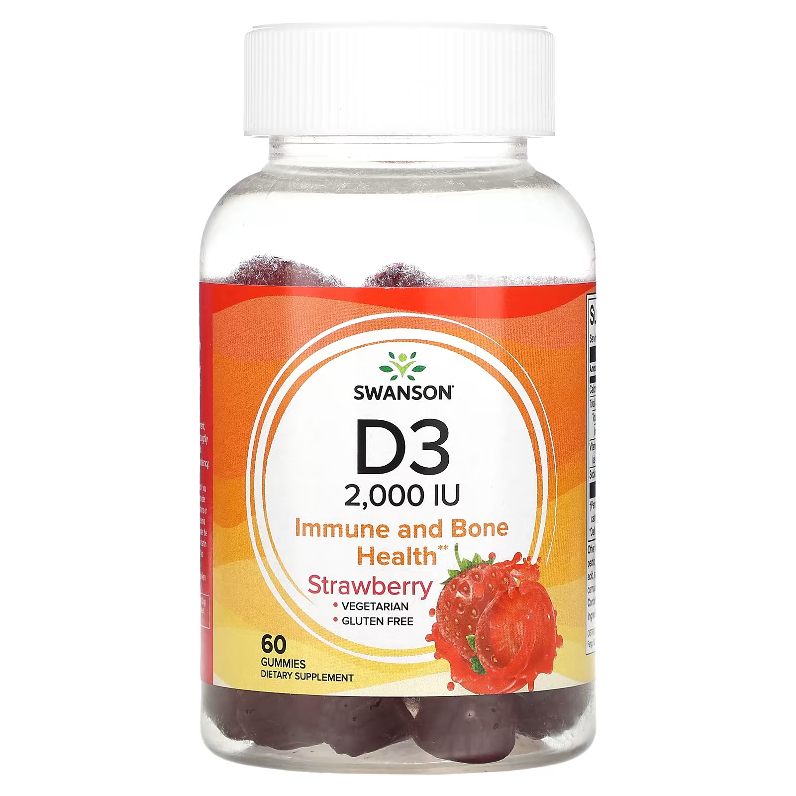 Витамин D3 Swanson 2000 МЕ, 60 конфет