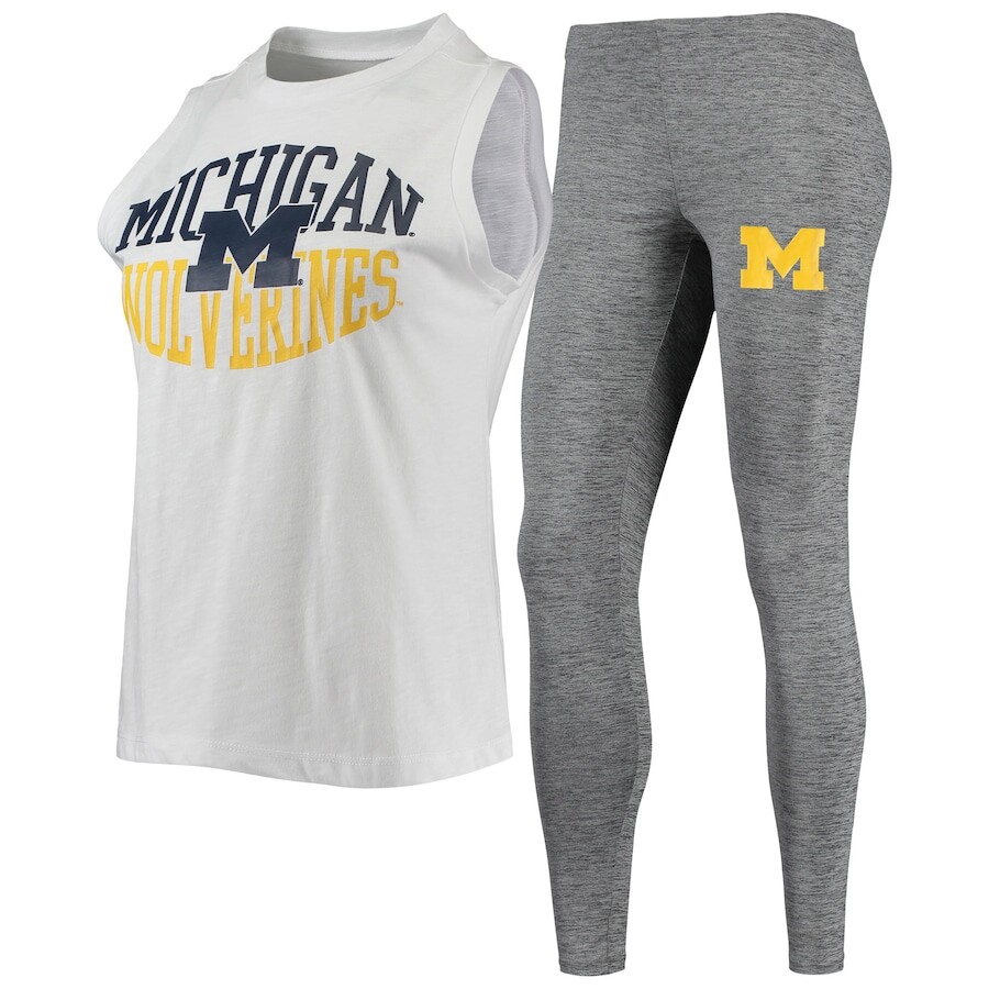 

Пижамный комплект Concepts Sport Michigan Wolverines, угольный