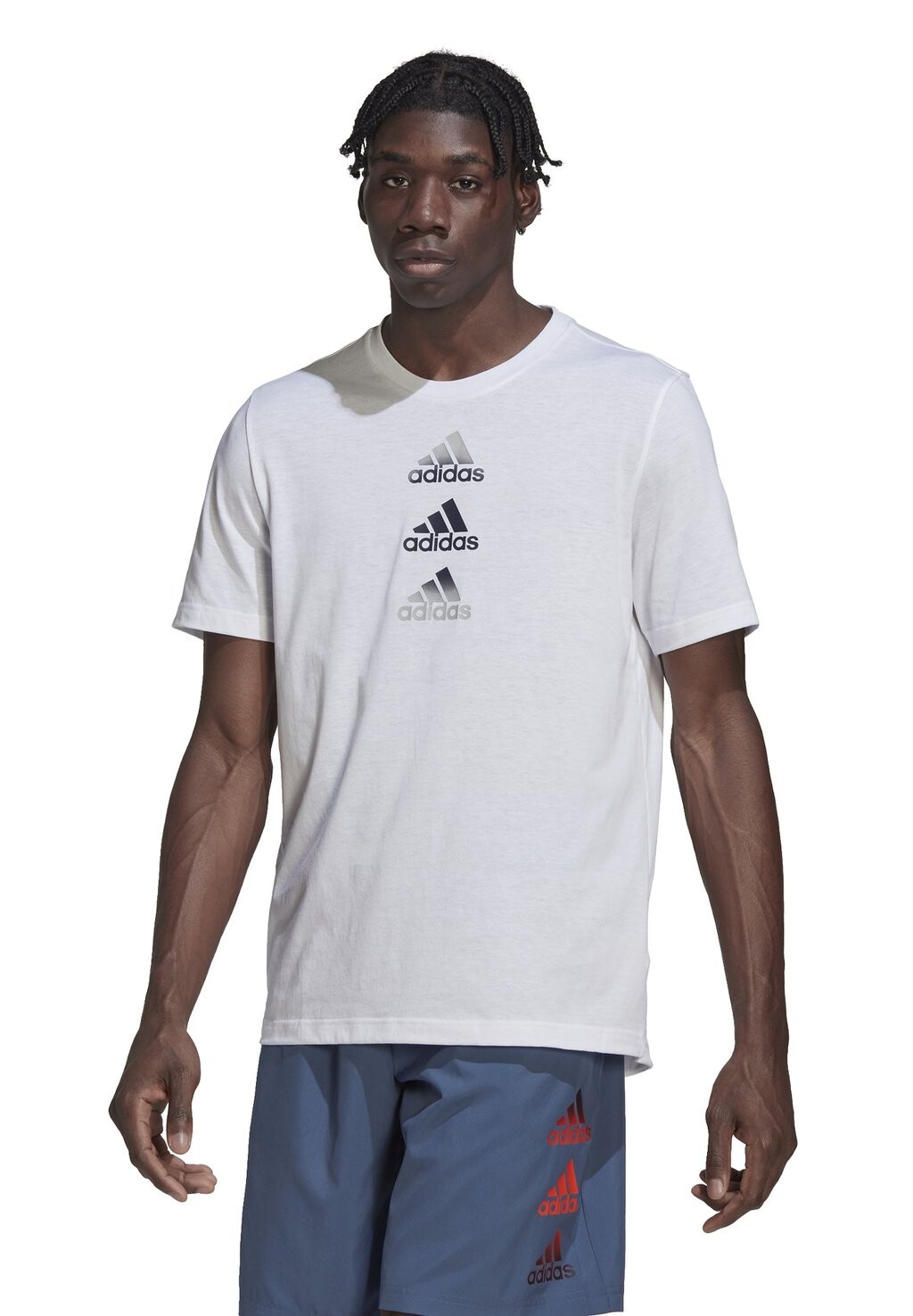 

Футболка с принтом Adidas, белый