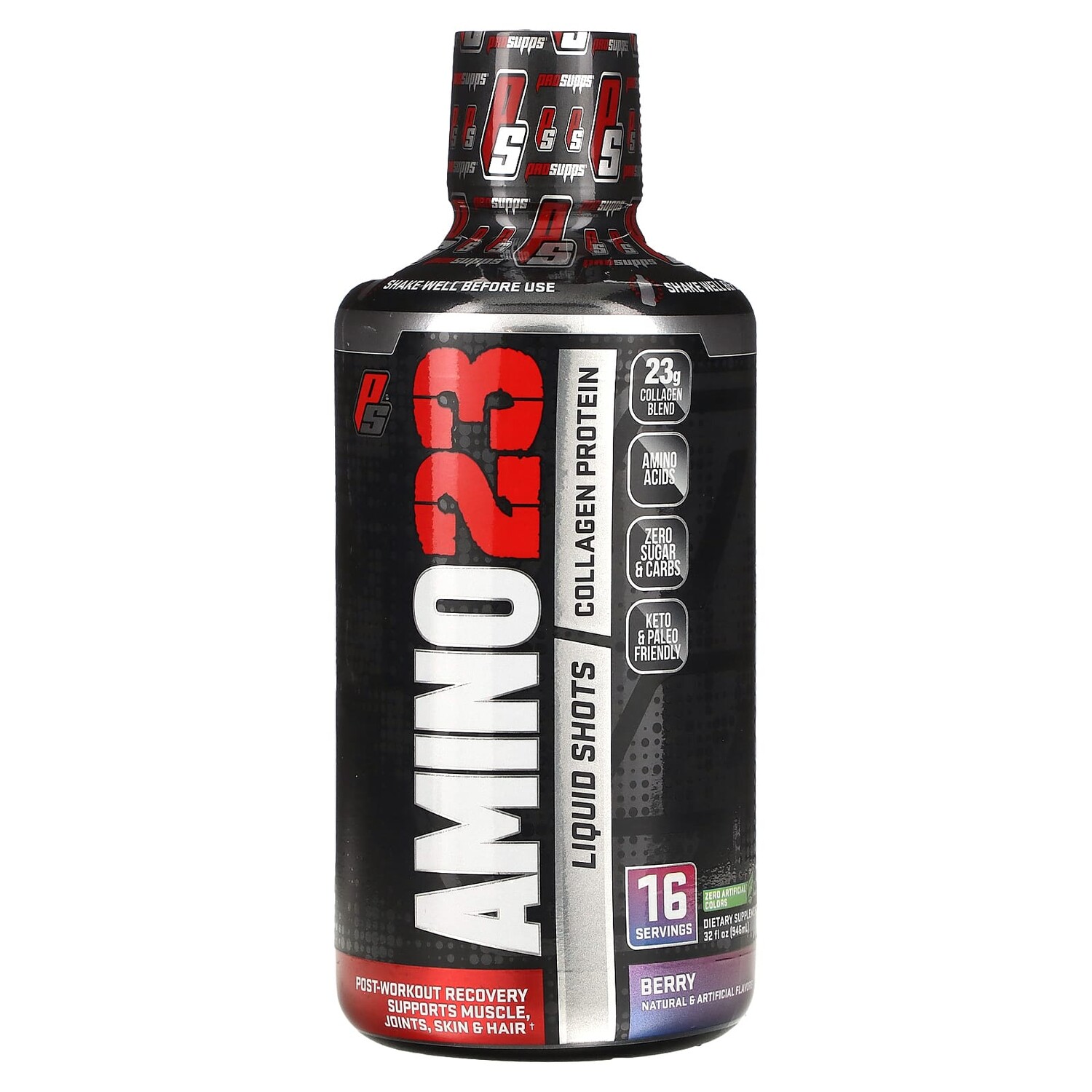 

Amino23, жидкий коллагеновый протеин, ягодный, 946 мл (32 жидк. Унции), ProSupps