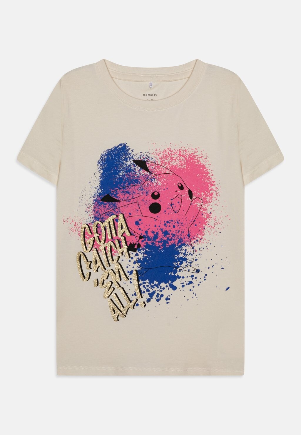 

Футболка с принтом Nkfasrina Fashion Uk Pokemon Ss Name it, цвет jet stream