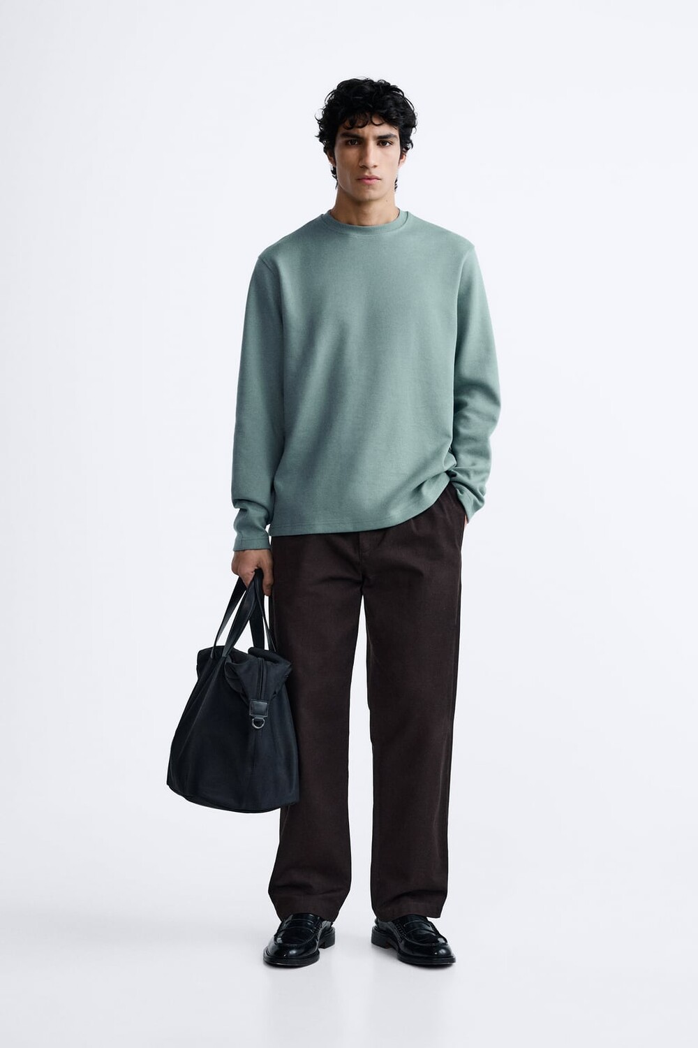 

Мягкая толстовка ZARA, средне-синий
