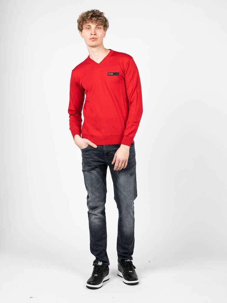 

Свитер Plein Sport V Neck, красный