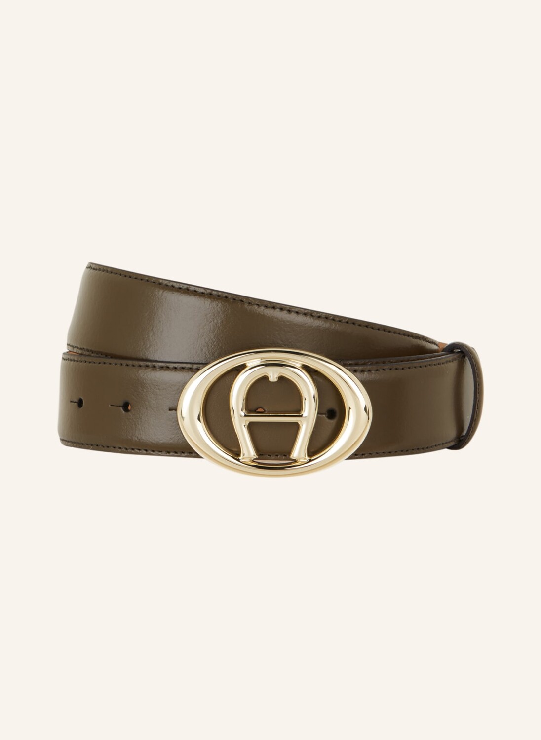 

Кожаный ремень AIGNER, хаки