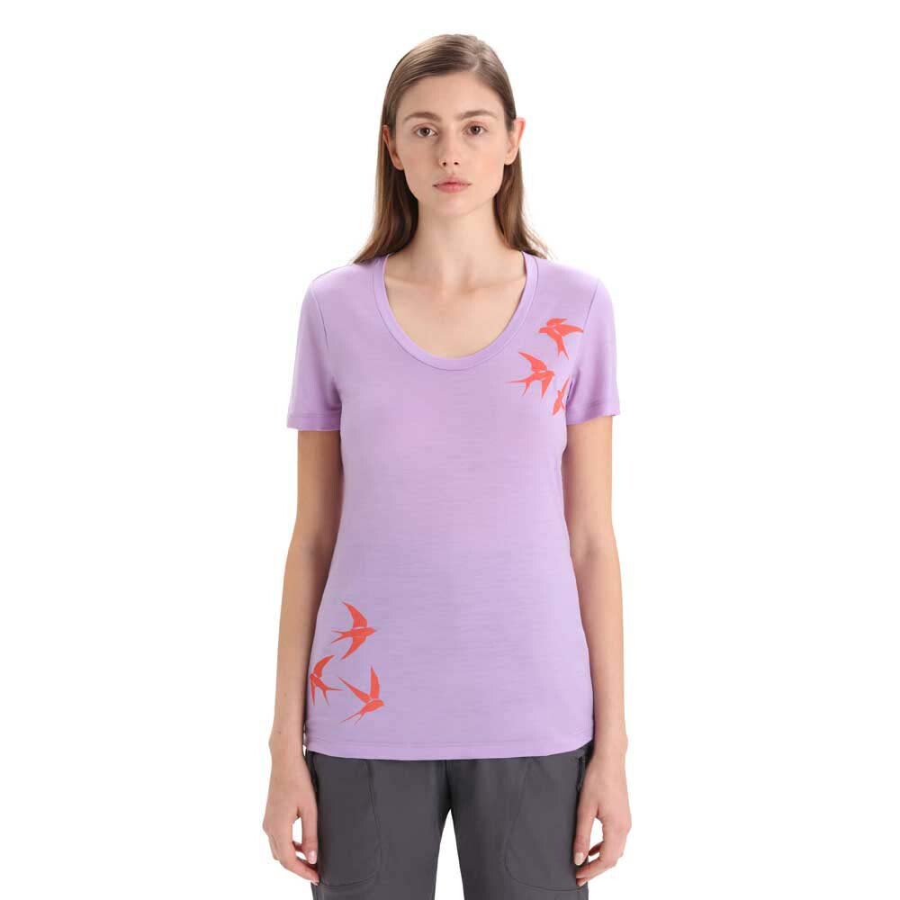 

Футболка Icebreaker Tech Lite II Scoop Shapes Merino, фиолетовый