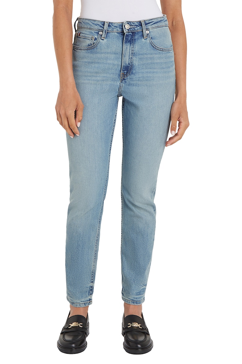 Узкие джинсы с высокой талией Tommy Hilfiger, синий джинсы узкие с высокой талией 29 32 синий