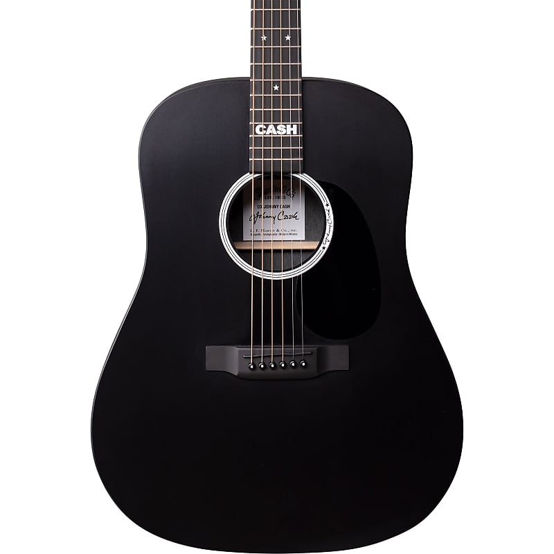 цена Акустическая гитара Martin DX Johnny Cash Signature X Series Acoustic Electric Guitar with Gig Bag
