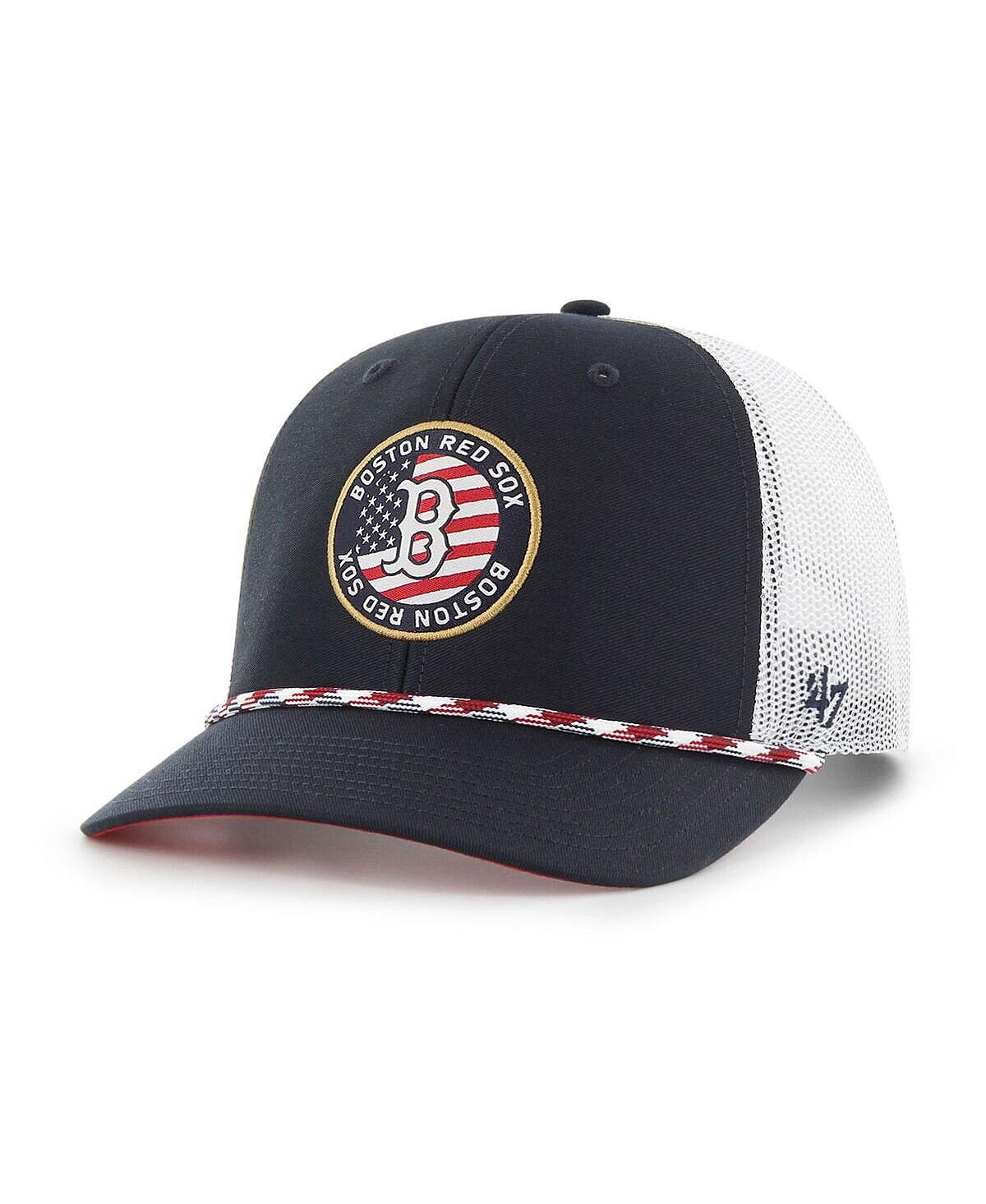 

Мужская темно-синяя регулируемая кепка Boston Red Sox Union Patch Trucker '47 Brand