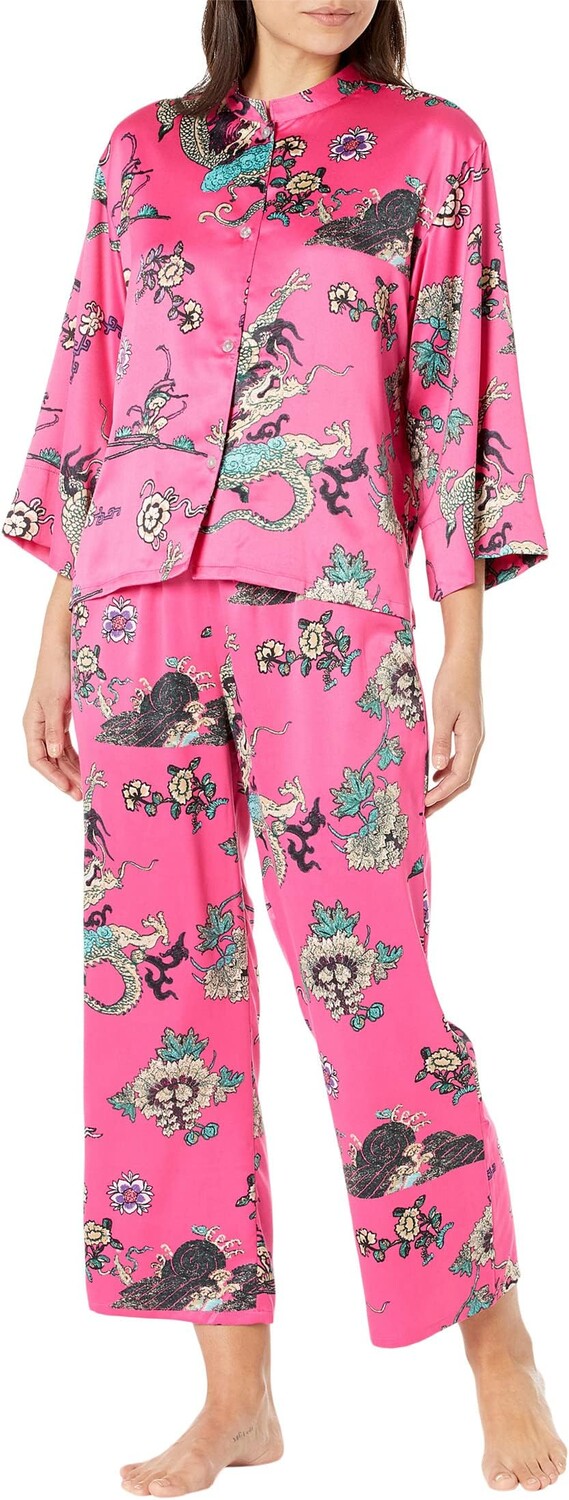 

Imperial Dragon - атласный мандарин PJ N by Natori, цвет Fuchsia Combo
