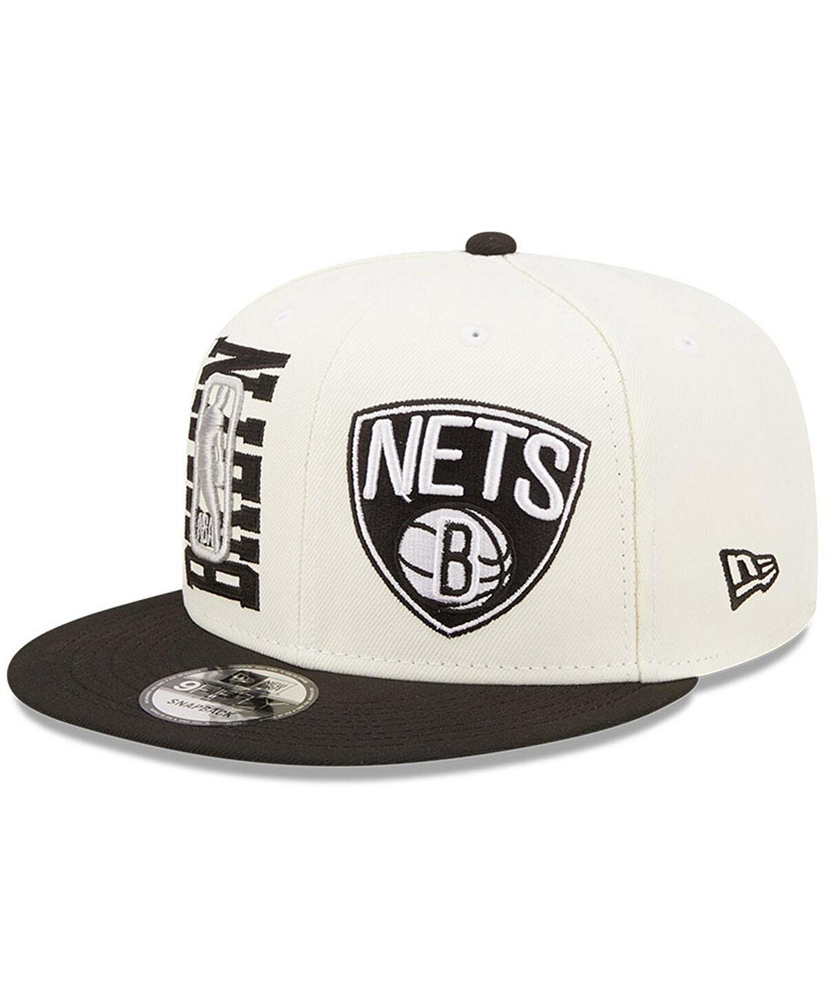 

Мужская кремово-черная регулируемая кепка Brooklyn Nets NBA Draft 9FIFTY Snapback 2022 New Era