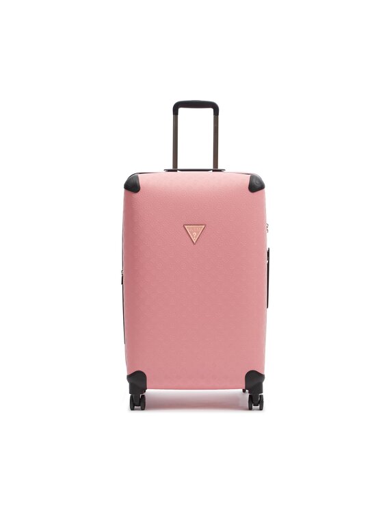 Большой чемодан Guess, розовый