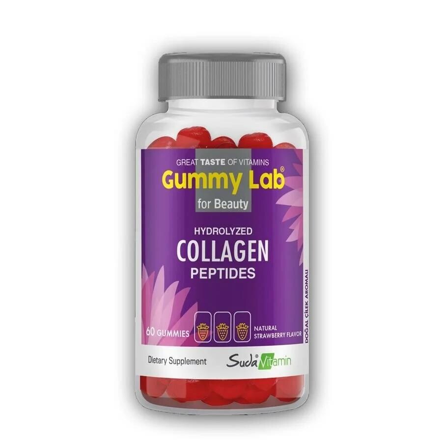 

Gummy Lab Hydrolyzed Collagen Peptides 60 жевательных конфет SUDA VİTAMİN