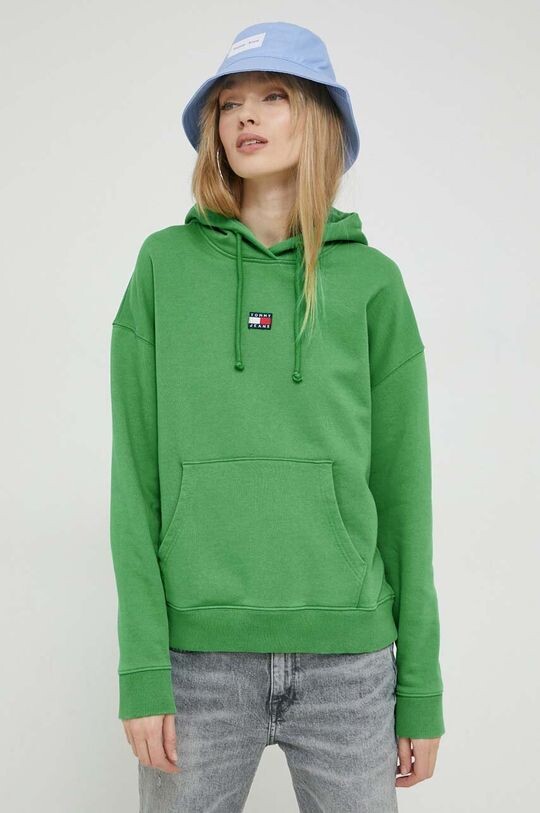 

Хлопковая толстовка Tommy Jeans, зеленый
