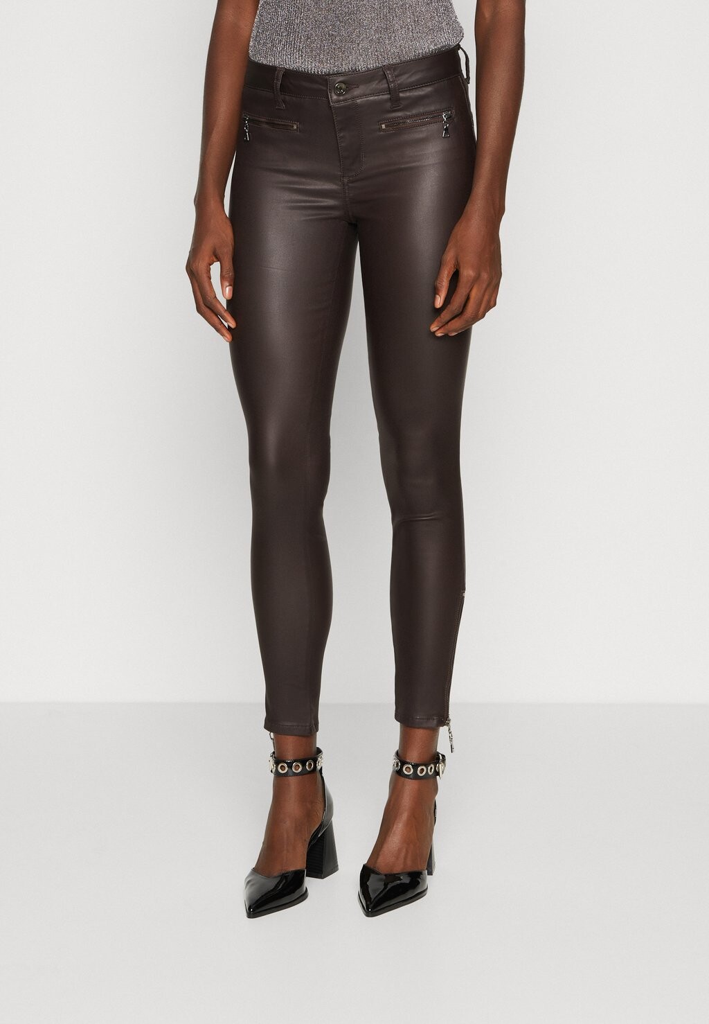 

Брюки Skinny Zip LIU JO, цвет dark coffee