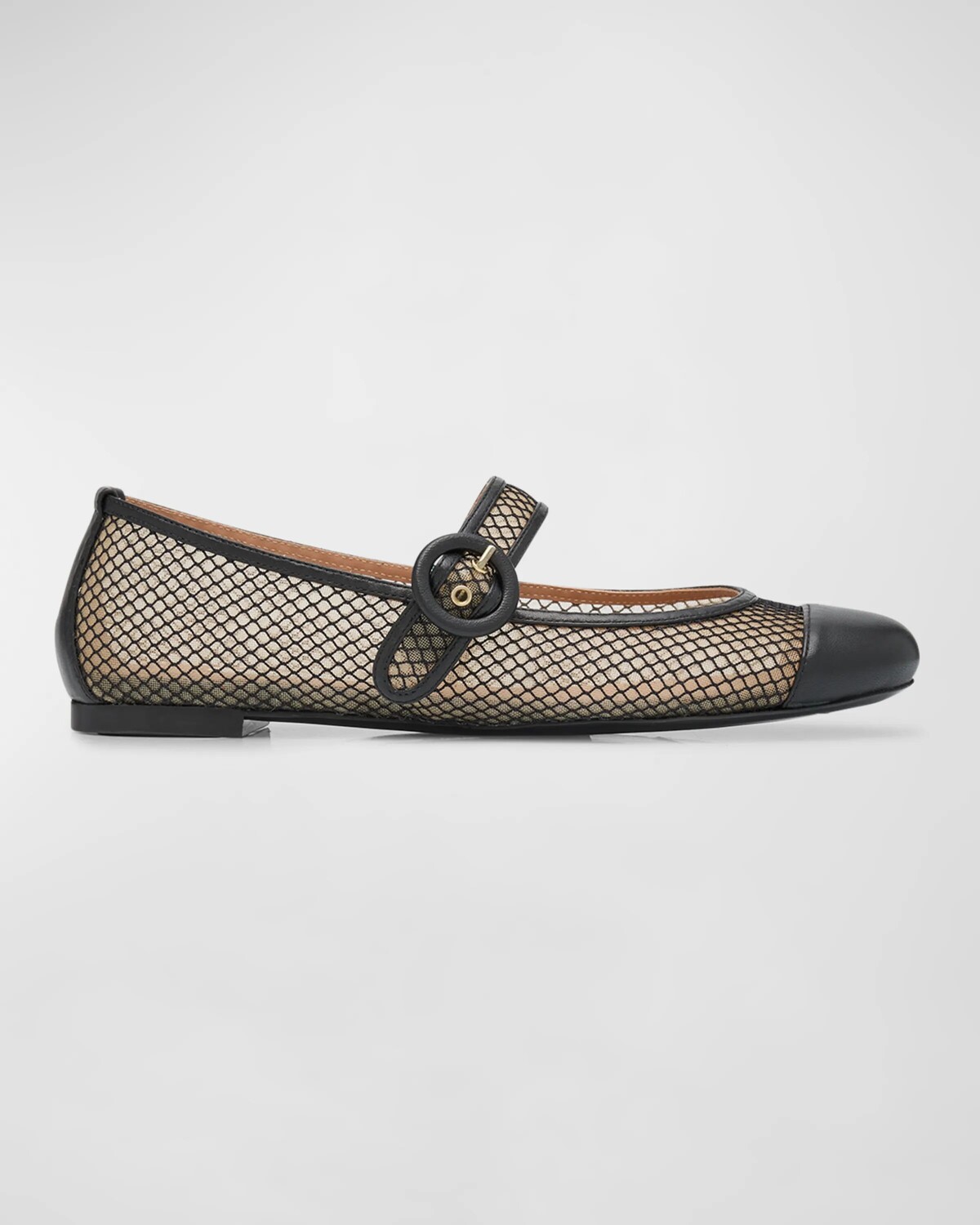 

Сетчатые балетки Мэри Джейн Solstice Aquazzura, цвет Black