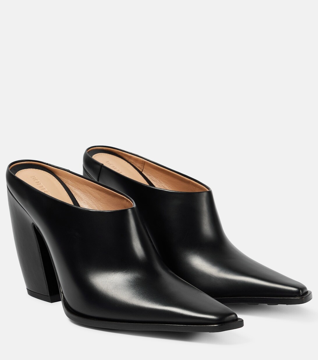 

Мюли без застежек из кожи Tex Bottega Veneta, черный